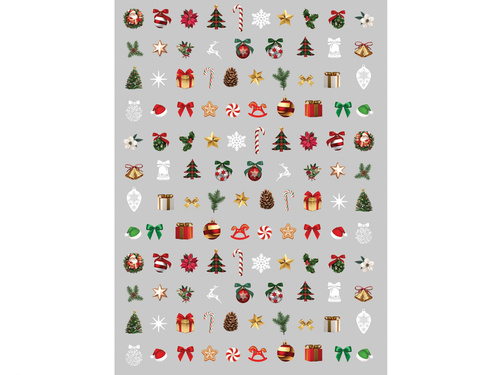 Świąteczne naklejki na paznokcie - 1 op.