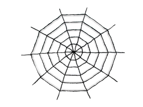 Duża pajęczyna czarna - 150 cm - 1 szt.