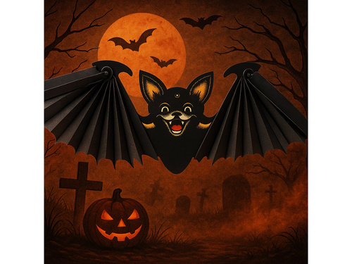 Dekoracja wisząca na Halloween Nietoperz - 1 szt.