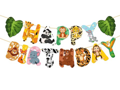 Baner urodzinowy Happy Birthday Safari -  500 cm - 1 szt.