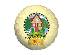 Balon foliowy okrągły "Welcome Home" - 18'' - 1 szt.
