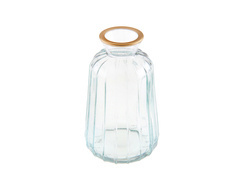 Szklany wazonik stożkowy przezroczysty - 1 szt.