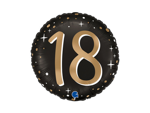 Balon foliowy Iskierki na osiemnastkę - 35 cm - 1 szt.