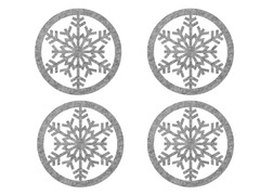 Podstawka pod kubek - Śnieżynka - 10 cm - 4 szt.