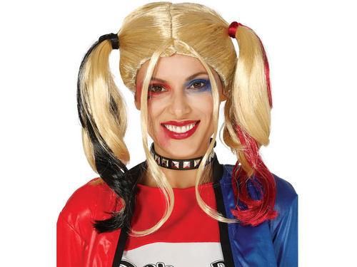 Peruka a'la Harley Quinn z kucykami