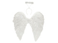 Zestaw skrzydła anioła białe 60 x 60 cm oraz Aureolka