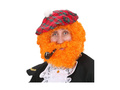 Pomarańczowa peruka kręcona Scots & Irish z brodą
