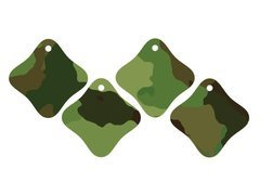 Zawieszki na butelki z wstążeczką Moro - 12 szt.