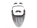 Długa siwa broda z brwiami - 1 szt.