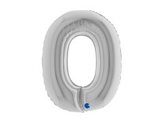 Balon foliowy literka O srebrny - 40" - 1 szt.
