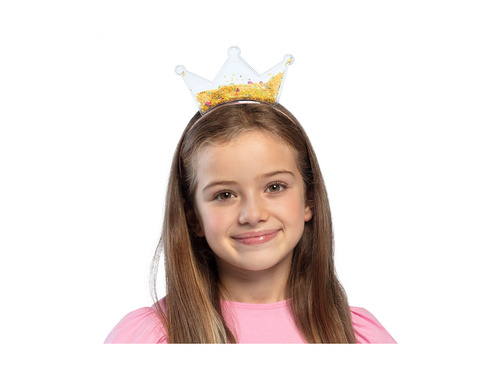 Opaska na głowę brokatowa korona