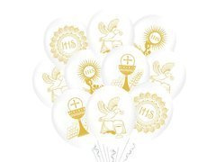 Zestaw balonów na Pierwszą Komunię Świętą - 30 cm - 10 szt.