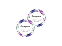 Naklejki personalizowane dla gości weselnych - 50 szt.