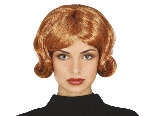 Peruka Retro brązowa - 1 szt.