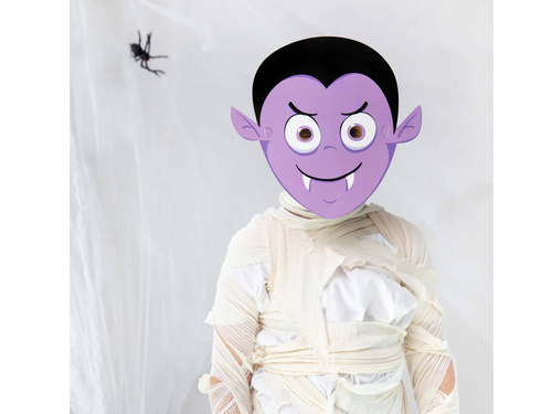 Maski papierowe Monsters na Halloween - 6 szt.