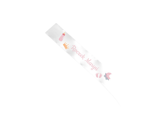 Szarfa personalizowana z imieniem na roczek - 100 cm - 1 szt.