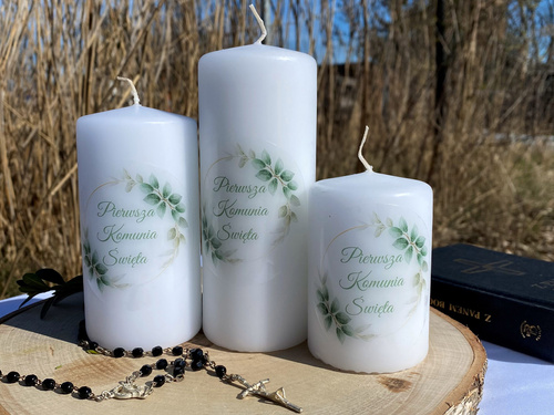 Świeca na Komunię Świętą - 9 cm - 1 szt.