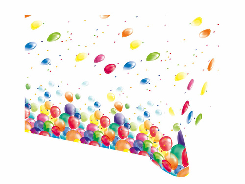 Obrus urodzinowy Baloniki - 120 x 180 cm - 1 szt.