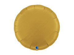 Balon foliowy okrągły satynowy złoty - 30" - 1 szt.