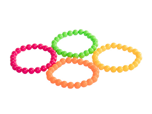 Bransoletki neonowe Disco lata 80-te - 4 szt.