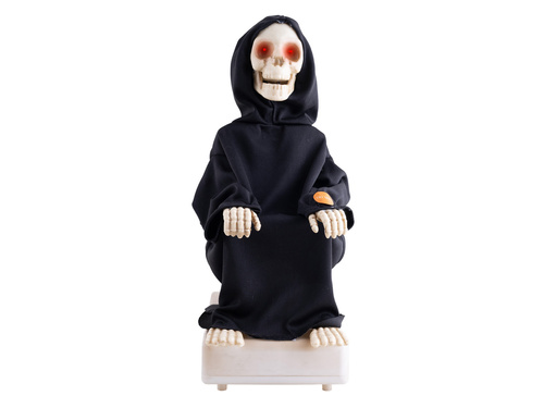 Dekoracja stojąca Szkielet na toalecie - 35 cm - 1 szt.