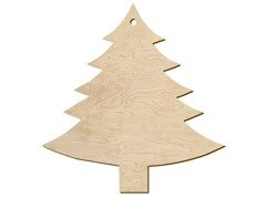 Zawieszka drewniana choinka - 11 cm - 1 szt.