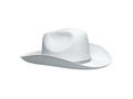 Kapelusz kowbojski z cyrkoniami biały - 1 szt.