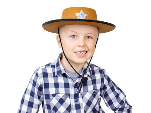 Kapelusz Szeryf brązowy - 1 szt.