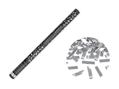 Tuba strzelająca - konfetti srebrne - 80 cm - 1 szt.