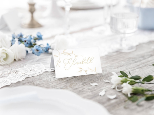 Wizytówki na stół Gałązki - 9,5 x 5,5 cm - 10 szt.