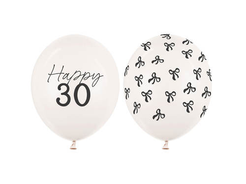 Zestaw balonów lateksowych na trzydziestkę - 30 cm - 50 szt.
