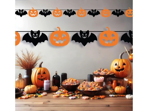 Girlanda z Dynią i Nietoperzem - 300 cm - 1 szt.