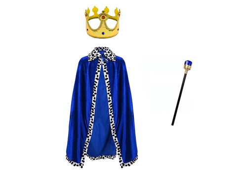 Kostium Króla dla dziecka - niebieski - 80 cm - 1 szt.
