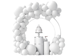 Zestaw balonów do girlandy balonowej biały - 86 szt.