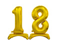 Zestaw balonów foliowych 18 złota - 74 cm