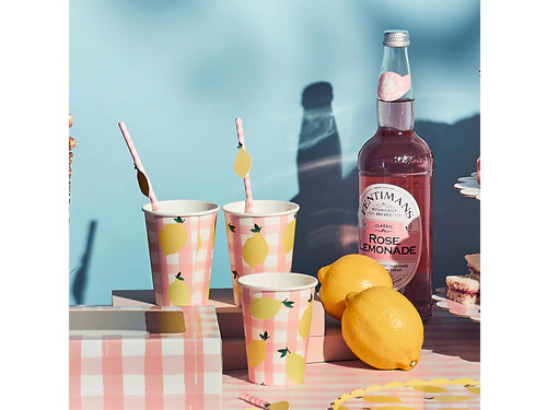 Słomki rurki papierowe Cytrynki - 20 cm - 20 szt.