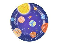 Talerzyki urodzinowe Kosmos - 18 cm - 8 szt.