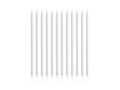 Świeczki urodzinowe srebrne - 13,5 cm - 12 szt.