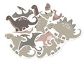 Dekoracja dwustronna Dinozaury - 12 szt.