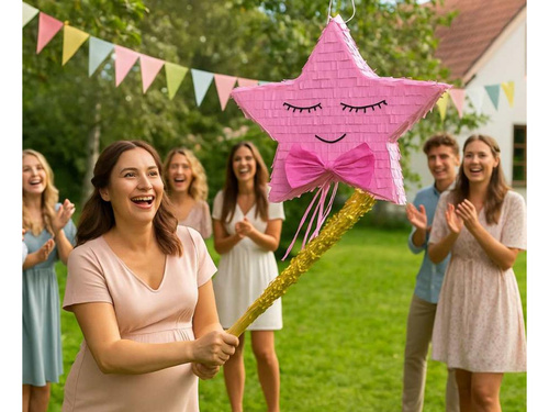 Piniata Gwiazda różowa - 1 szt.