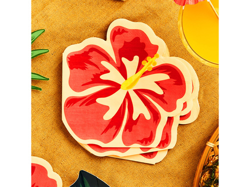 Serwetki tropikalne Kwiaty - 16,5 cm - 16 szt.