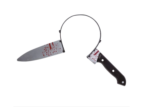 Nóż w głowie na Halloween - 35 cm - 1 szt.