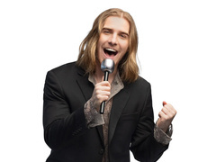 Mikrofon srebrny - 1 szt.