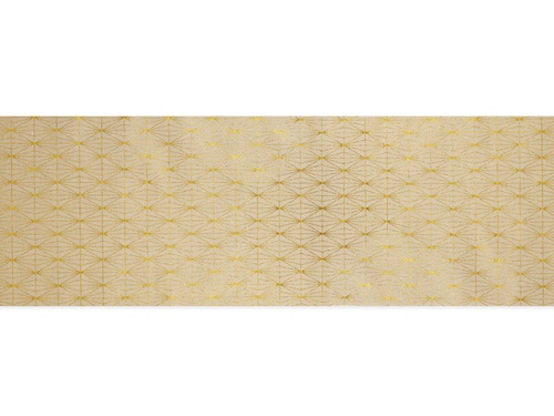 Dekoracja bieżnik na stół Złote romby - beżowy - 28 cm x 275 cm - 1 szt.