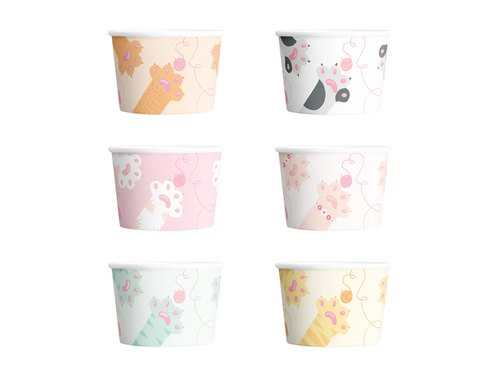 Kubeczki do lodów Kotki - 150 ml - 6 szt.