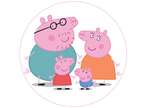 Dekoracyjny opłatek tortowy Świnka Peppa - 20 cm