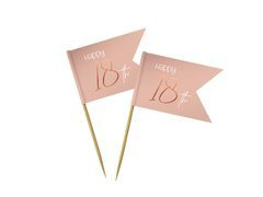 Pikery na muffiny Happy 18th - 36 szt.