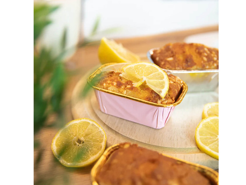 Foremki na mini placuszki różowo-złote - 11 x 4 cm - 10 szt.