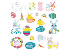 Dekoracyjne naklejki wielkanocne - 20 szt.