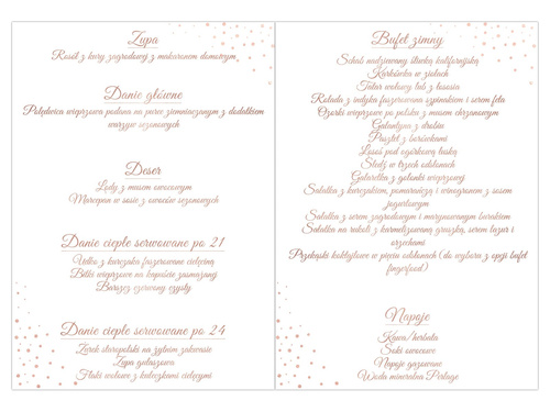 Weselne menu - 4 szt.